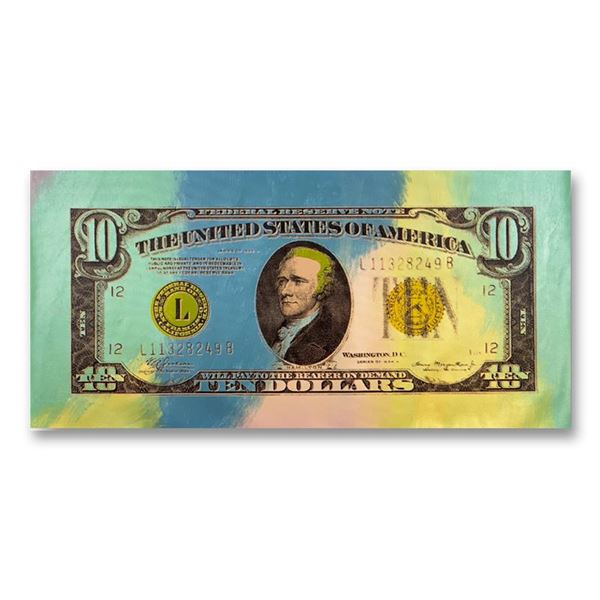 1934 Ten Dollar Hamilton Bill by Steve Kaufman (1960-2010)