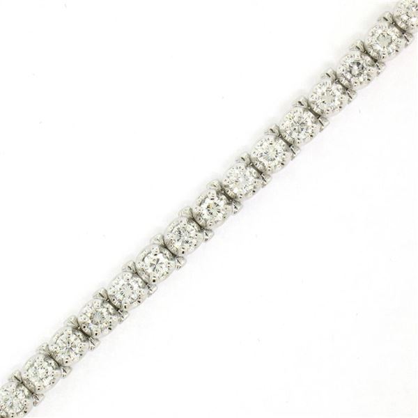 18k White Gold 3.48 ctw Diamond Line Tennis Bracelet