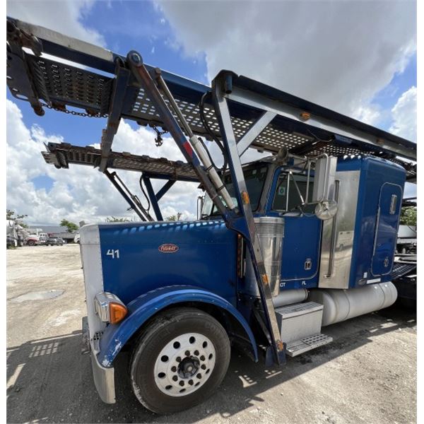 2001 PETERBILT CAR HAULER BLUE TRUCK #41