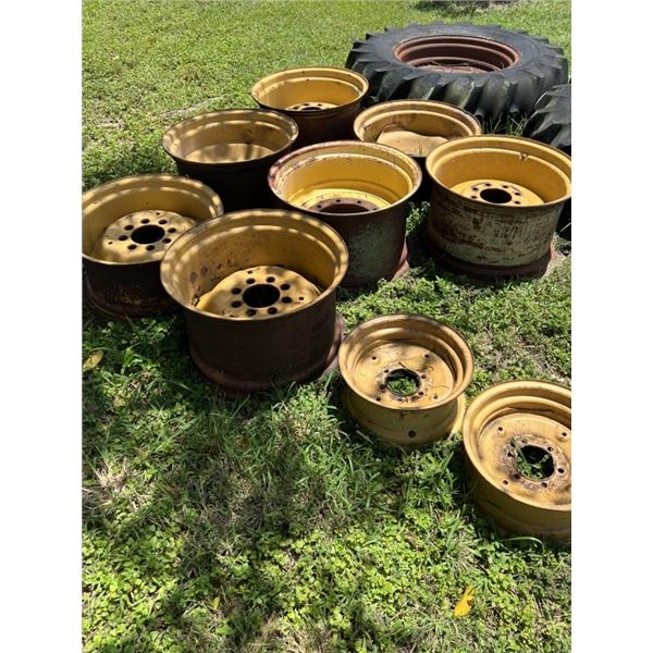 9 MISC TRACTOR RIMS