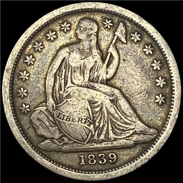 1839 Seated Liberty Dime LIGHTLY CIRCULATED