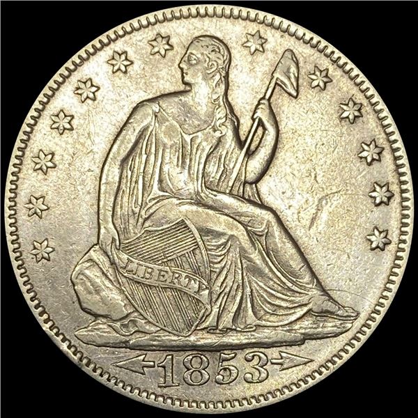 1853 Arrows Seated Liberty Half Dollar CLOSELY