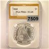 Image 1 : 1868 Silver Trade Dollar PGA - PR66+ DCAM