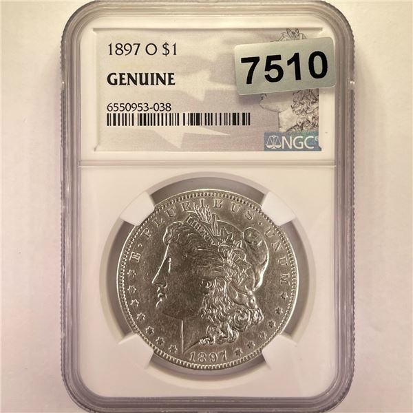 1897-O Morgan Silver Dollar NGC - MS60