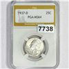 Image 1 : 1937-D Washington Silver Quarter PGA - MS64