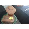 Image 1 : VINTAGE ASIAN BAMBOO & RATTAN HINGED BASKET & WOVEN BASKET (2 PCS)