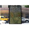 Image 1 : STAINED GLASS MOSAIC PANEL - DRAGONFLY'S & FLOWERS (12 1/2" X 18 1/2")