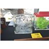 Image 2 : GLASS BLOCKS (1 ETCHED) & ETCHED GLASS TRY (3 PCS)