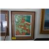 Image 1 : KOA FRAMED SERIGRAPH, "NOSE FLUTE"; PENCIL SIGNED ELLY TEPPER 8/195 (25" X 31 1/2")