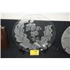 Image 2 : ETCHED GLASS PLATTERS (2 PCS) (DOES NOT INCLUDE STANDS)