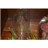 Image 3 : JELLYFISH PAPERWEIGHT, GLASS VASE W/FISH MOTIF & GLASS FISH SCULPTURES (4 PCS)