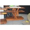 Image 2 : 3 TIERED SIDE TABLES W/BAMBOO MOTIF (30" X 11" X 21") (PAIR)
