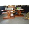 Image 3 : 3 TIERED SIDE TABLES W/BAMBOO MOTIF (30" X 11" X 21") (PAIR)