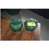 Image 1 : VINTAGE CHINESE SHIWAN WARE GREEN GLAZED TEAPOTS (MISSING 1 LID) (2 PCS)