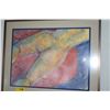 Image 1 : FRAMED PAINTING ON PAPER, "NUDE; SIGNED & DATED 1983 (38 1/4" X 30 1/4")