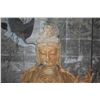 Image 2 : CHINESE HAND CARVED "BODHISATTVA OF COMPASSION SEATED IN ROYAL EASE" W/STAND