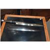 Image 8 : JAPANESE KNIVES W/SHEATHS & SHARPENING STONE (DOES NOT INCLUDE STANDS) (3 PCS)