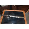 Image 9 : JAPANESE KNIVES W/SHEATHS & SHARPENING STONE (DOES NOT INCLUDE STANDS) (3 PCS)
