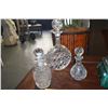 Image 2 : CRYSTAL & GLASS DECANTERS (3 PCS)