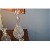 Image 2 : CRYSTAL DECANTERS & CANDLESTICK HOLDERS (4 PCS)