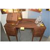Image 1 : CHINESE HARDWOOD SCHOLARS DESK W/4 DRAWERS (3 PARTS)