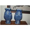 Image 2 : LARGE CHINESE BLUE & WHITE DOUBLE FISH FORM VASES (PAIR)