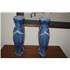 Image 3 : LARGE CHINESE BLUE & WHITE DOUBLE FISH FORM VASES (PAIR)