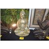 Image 1 : SEATED BUDDHA FIGURE (24")