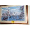 Image 2 : KOA FRAMED PRINT, "CAPTAIN COOK'S EXPEDITION ENTERING KEALAKEHUA BAY"; HERB KANE (32" X 18")