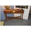 Image 1 : RATTAN & WOOD DESK W/2 DRAWERS (50" X 20")