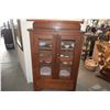 Image 1 : ANTIQUE KITCHEN CABINET W/2 GLASS DOORS & 1 DRAWER (36 1/2" X 14 1/4" X 59")