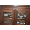 Image 2 : ANTIQUE KITCHEN CABINET W/2 GLASS DOORS & 1 DRAWER (36 1/2" X 14 1/4" X 59")