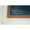 Image 2 : FRAMED OIL ON VELVET, "GOLDEN GATE BRIDGE"; CHOY (17" X 23")