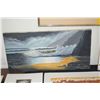 Image 2 : UNFRAMED OIL ON CANVAS, "WAVE"; CHUN (12" X 24")