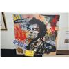 Image 1 : UNFRAMED CAN SPRAY ON WOOD PANEL, "SID VICIOUS - GOD SAVE THE QUEEN"; BY EL GATO DEL ARTE (50" X 50"