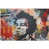 Image 3 : UNFRAMED CAN SPRAY ON WOOD PANEL, "SID VICIOUS - GOD SAVE THE QUEEN"; BY EL GATO DEL ARTE (50" X 50"