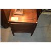 Image 1 : CHINESE HARDWOOD SIDE TABLES W/1 DOOR (12 3/4" X 13 3/4" X 24") (PAIR)