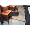 Image 2 : CHINESE HARDWOOD SIDE TABLES W/1 DOOR (12 3/4" X 13 3/4" X 24") (PAIR)