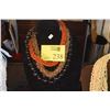 Image 1 : SHEEP'S EYE LEI, ROYAL POINCIANA SEED LEI, FALSE WILIWILI SEED LEI &  EARRINGS (4 PCS) (DOES NOT INC