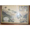 Image 2 : KOA FRAMED MAP OF THE SANDWICH ISLES (28 1/2" X 20 1/4")
