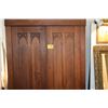 Image 2 : ANTIQUE MAHOGANY ARMOIRE W/2 DOORS & DRAWERS (BREAKS DOWN)