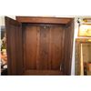 Image 5 : ANTIQUE MAHOGANY ARMOIRE W/2 DOORS & DRAWERS (BREAKS DOWN)