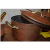 Image 3 : COPPER POTS W/LIDS (3 PCS)