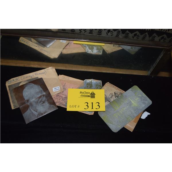 METAL NEWS PRINT PHOTOS (GEORGE BERNARD SHAW, NELSON & QUITO)