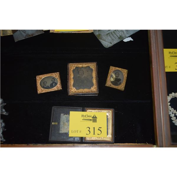ANTIQUE TIN TYPE PHOTOS (4 PCS)