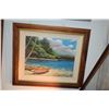 Image 3 : KOA FRAMED OIL ON CANVAS, "BALI HAI"; SIGNED MARKO MAVROVICH (29" X 25")