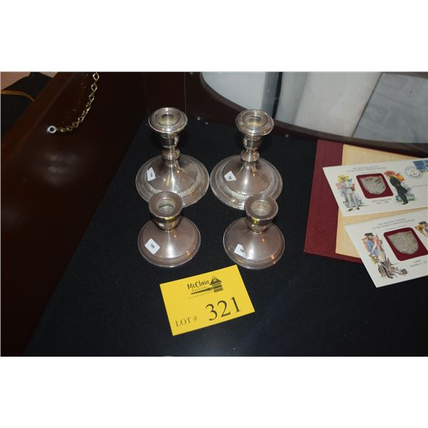 STERLING CANDLE STICKS (4 PCS)