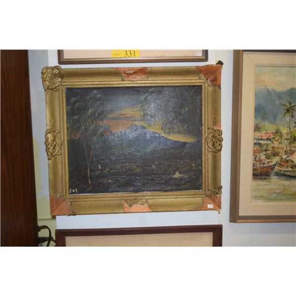 FRAMED OIL ON CANVAS; SIGNED (24 1/2" X 20")