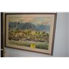 Image 1 : FRAMED OIL, "LAHAINA"; SIGNED H. OKUDA (HAJIME OKUDA) (30" X 42")