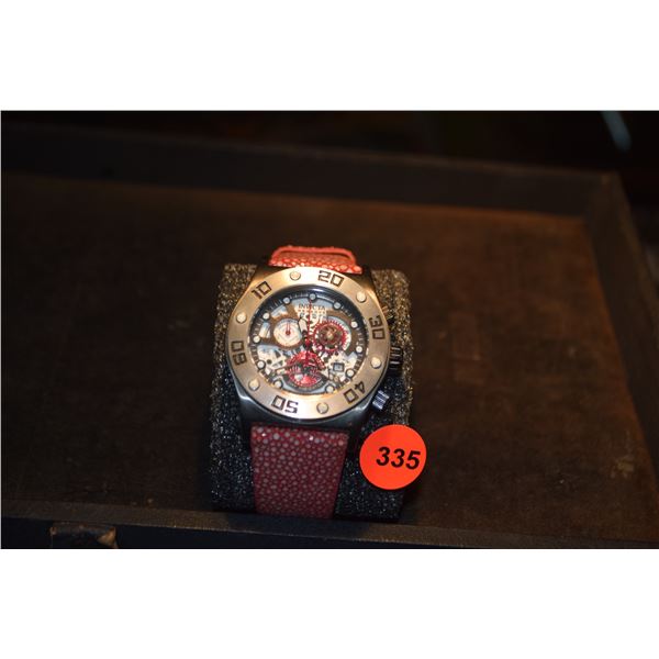 INVICTA RESERVE SPEEDWAY WRISTWATCH (RED) W/COLLECTOR'S CASE
